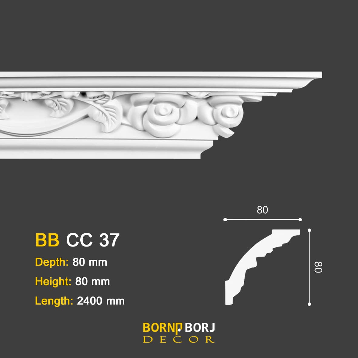 سقف پلی یورتان, BB-CC 37ابزار گلویی طرح گلبرگ,cornice architecture, ابزارهای گلویی گلدار ,برنا برج, exterior wall cornice, گلویی سقف با نور مخفی